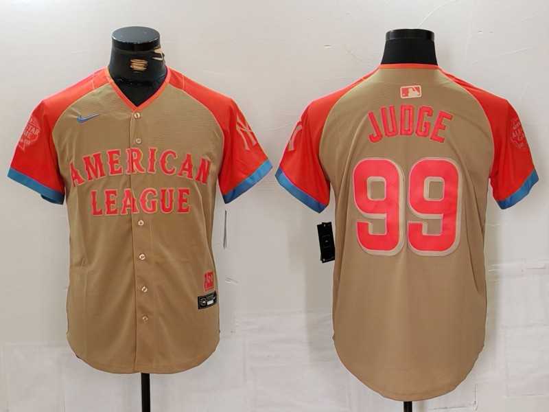 Men%27s American League #99 Aaron Judge Cream 2024 All-Star Limited Stitched Baseball Jersey